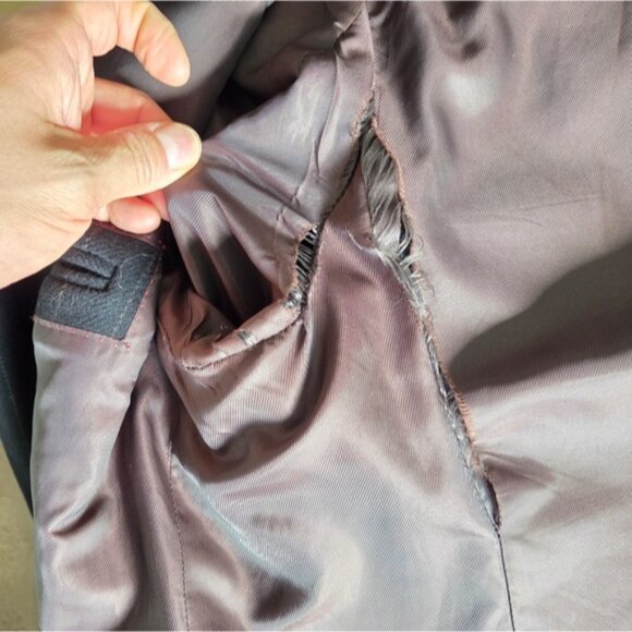 Kenneth Cole Black Pinstripe Coat - Picture 12 of 14